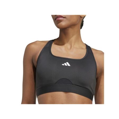 offerta a tempo: adidas donna powerreact training bra, black — 37% da 38,00 € a 23,99 €
