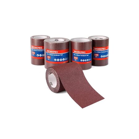 offerta a tempo: workpro rotoli carta vetrata abrasiva da 4 pezzi, carta smeriglio fine e grossa da 5m x 93mm — 15% da 15,99 € a 13,59 €