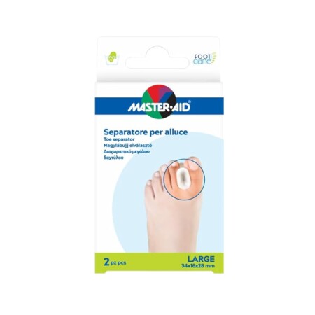 offerta a tempo: master aid footcare alluce valgo separatore alluce separatore dita piede in gel — 10% da 5,95 € a 5,36 €