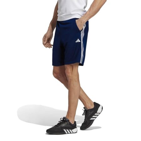 offerta a tempo: adidas uomo train essentials piqué 3 stripes training shorts, dark blue/white — 30% da 30,00 € a 20,99 €