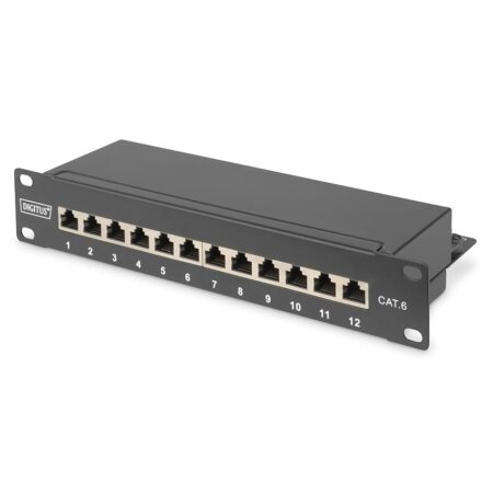 offerta a tempo: digitus pannello patch cat 6 12 porte prese rj45 rack mount 10 pollici — 12% da 36,90 € a 32,32 €