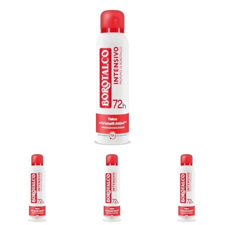 offerta a tempo: borotalco deodorante spray intensivo 4 pezzi — 48% da 17,16 € a 8,96 €