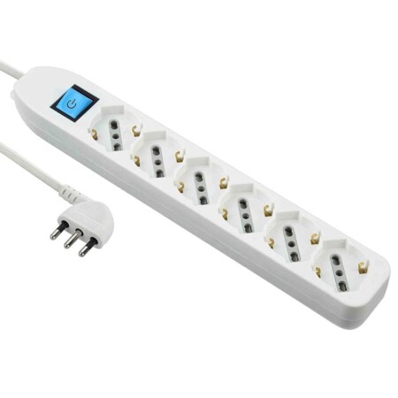 offerta a tempo: electraline 62071 multipresa 6 posti polivalenti, bianco — 21% da 10,99 € a 8,71 €