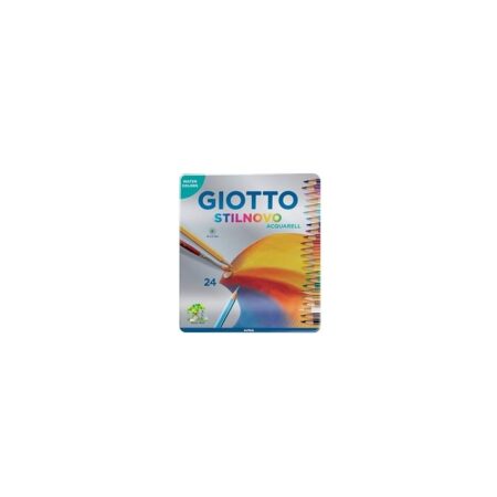 offerta a tempo: giotto stilnovo acquarell scatola di metallo da 24 matite a pastello colorate acquarellabili — 22% da 19,32 € a 15,14 €