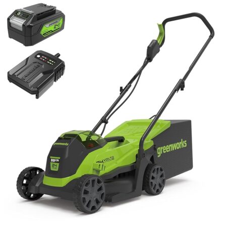 offerta a tempo: greenworks 24v 33 cm brushless tosaerba a batteria, altezza di taglio 25 — 32% da 219,99 € a 149,99 €