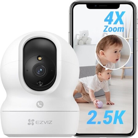 offerta a tempo: ezviz telecamera wi fi interno 2k, videocamera sorveglianza 4mp per animali e bambini — 8% da 35,99 € a 32,99 €