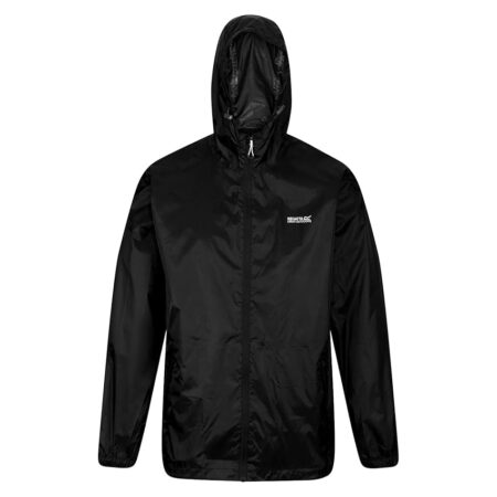 offerta a tempo: regatta uomo giacca impermeabile pack it, black — 33% da 35,99 € a 23,99 €
