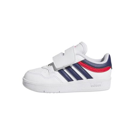 offerta a tempo: adidas unisex bimbi 0 24 hoops 4.0 shoes, ftwr white dark blue better scarlet — 32% da 33,00 € a 22,56 €