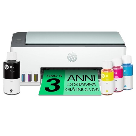 offerta a tempo: hp smart tank 5108 5d1b3a, stampante multifunzione a4 con serbatoio di inchiostro — 11% da 215,71 € a 192,17 €