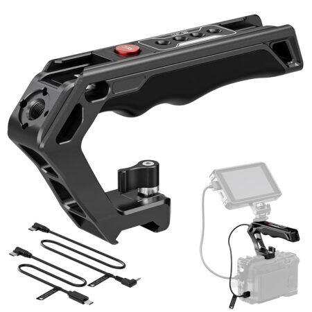 offerta a tempo: neewer top handle nato+pulsante di registrazione, impugnatura in silicone con morsetto qr nato — 20% da 61,99 € a 49,59 €