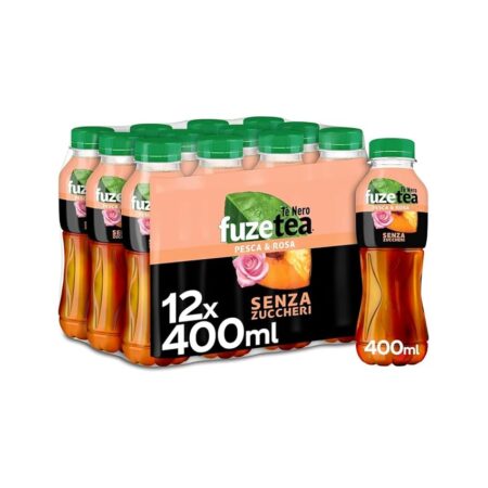 offerta a tempo: fuzetea pesca e rosa senza zuccheri – 12 bottiglie da 400ml — 45% da 10,90 € a 6,00 €