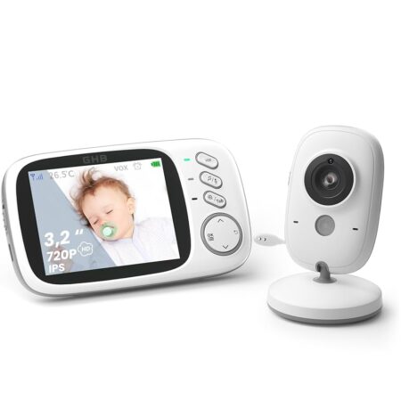 offerta a tempo: ghb baby monitor video 3.2'' 1000mah batteria videocamera con sensore di temperatura — 10% da 46,12 € a 41,51 €