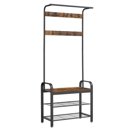 offerta a tempo: vasagle appendiabiti con scarpiera, mobile da ingresso con panca — 15% da 49,99 € a 42,49 €