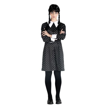 offerta a tempo: ciao mercoledì addams vestito costume travestimento bambina ragazza originale wednesday — 10% da 11,22 € a 10,10 €