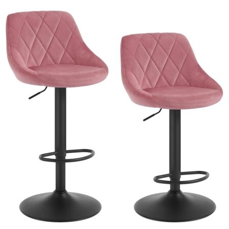 offerta a tempo: woltu coppia sgabelli da bar moderni girevoli sedia cucina alta con schienale quadrato — 5% da 119,99 € a 113,99 €