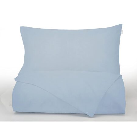 offerta a tempo: bianca plain dyed denim parure copripiumino 240x220+60x70(2) — 18% da 92,90 € a 76,61 €