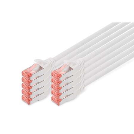 offerta a tempo: digitus cavo lan cat 6 2m 10 pezzi cavo di rete rj45 s/ftp schermato — 10% da 25,90 € a 23,32 €