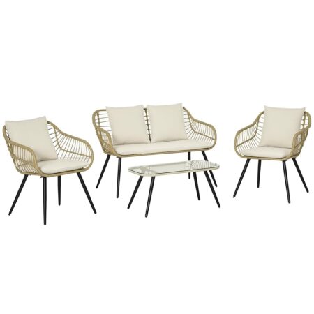 offerta a tempo: outsunny set di mobili da giardino — 50% da 209,95 € a 104,98 €