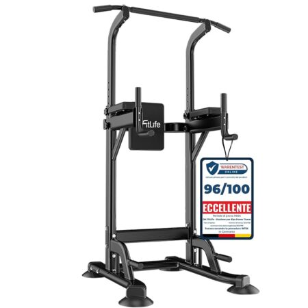 offerta a tempo: dh fitlife power tower dip station, attrezzatura sportiva con barra per trazioni — 5% da 134,99 € a 128,24 €