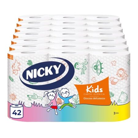 offerta a tempo: nicky 42 rotoli di carta igienica — 23% da 25,90 € a 19,99 €