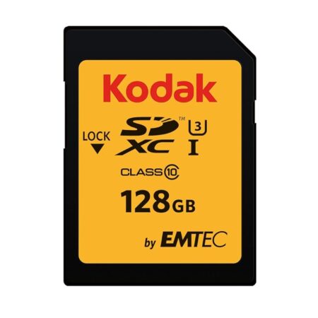 offerta a tempo: 128gb scheda sd emtec kodak sdhc classe 10 uhs i u3 ka.blist [ekmsd128gxc10hprk] — 37% da 34,79 € a 21,94 €