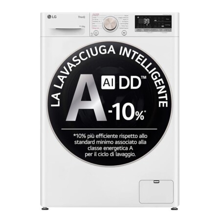 offerta a tempo: lg ai dd d4r7011tswg lavasciuga 11/6kg, serie r7 — 26% da 799,00 € a 594,95 €