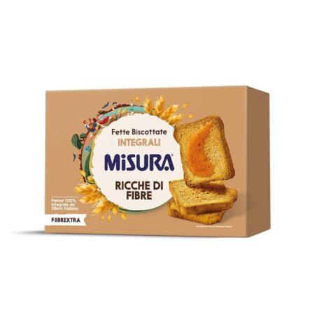 offerta a tempo: misura fibrextra fette biscottate integrali 100% farina integrale — 14% da 1,59 € a 1,36 €