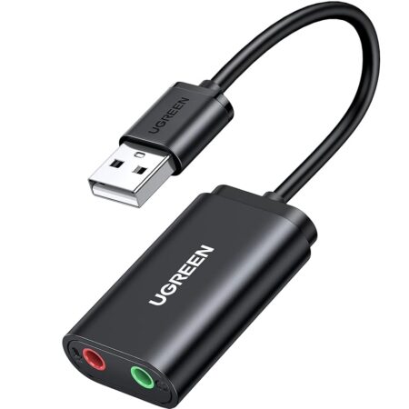 offerta a tempo: ugreen scheda audio usb esterna adattatore jack 3,5mm per cuffie microfono stereo — 25% da 13,99 € a 10,49 €