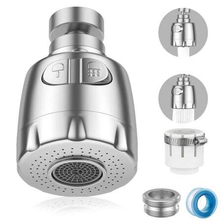 offerta a tempo: vinabo aeratore per rubinetto, 360 ° girevole lavello rubinetto — 15% da 8,99 € a 7,64 €