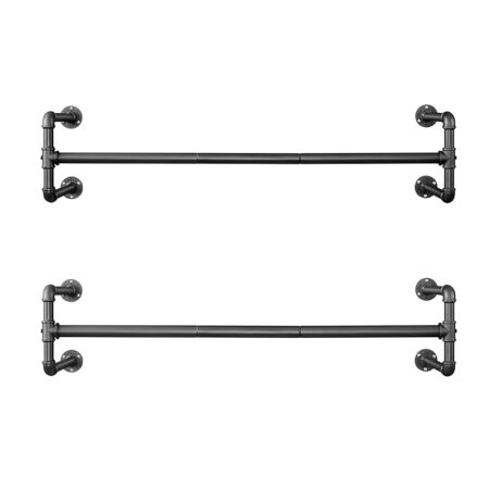 offerta a tempo: songmics set di 2 attaccapanni da muro, barra appendiabiti da parete a tubo — 23% da 39,99 € a 30,85 €