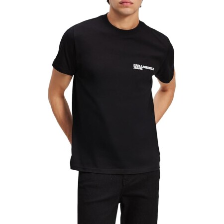 offerta a tempo: jeans karl lagerfeld uomo t shirt con logo essenziale a maniche corte slim vestibilità slim — 24% da 49,00 € a 37,28 €