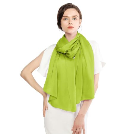 offerta a tempo: riiqiichy foulard sciarpa seta donna pashmina stola scialle cerimonia abito da sera elegante sposa — 34% da 14,99 € a 9,94 €