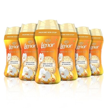 offerta a tempo: lenor profumatore bucato lavatrice oro e fiori di vaniglia, maxi formato 6 x 195g — 36% da 41,99 € a 26,99 €