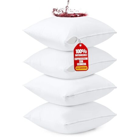 offerta a tempo: utopia bedding copricuscini letto impermeabili 60 x 60 cm confezione da 4 — 11% da 14,99 € a 13,29 €
