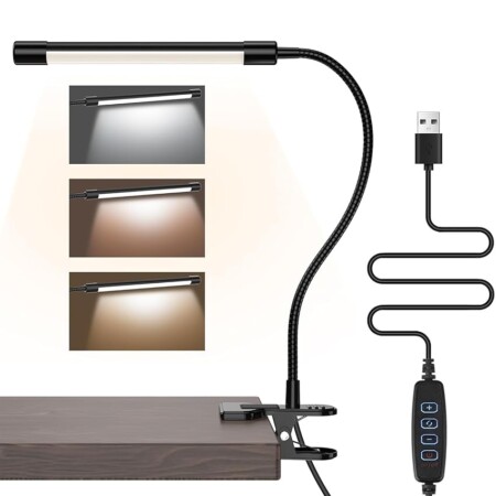 offerta a tempo: lampada led da scrivania con clip — 45% da 16,99 € a 9,34 €