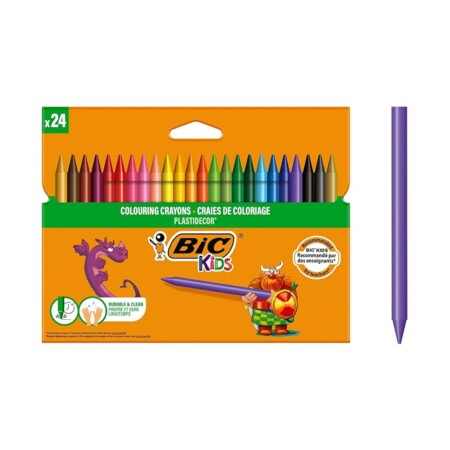 offerta a tempo: bic kids pastelli colorati, plastidecor — 32% da 6,85 € a 4,69 €