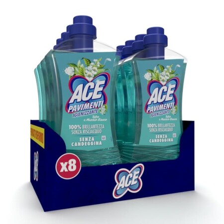 offerta a tempo: ace pavimenti igienizzante talco e muschio bianco 8 pezzi — 32% da 15,99 € a 10,80 €
