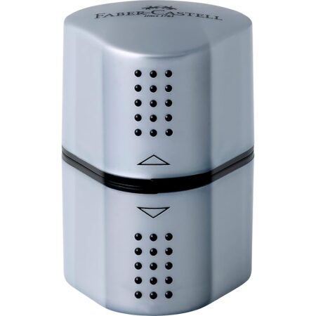 offerta a tempo: faber castell 183800 temperamatite grip tub box, temperamatite ergonomico trio che — 7% da 3,75 € a 3,49 €