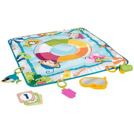offerta a tempo: fisher price fun activity mat swimming pool, baby activity mat with removable toys — 19% da 12,78 € a 10,40 €