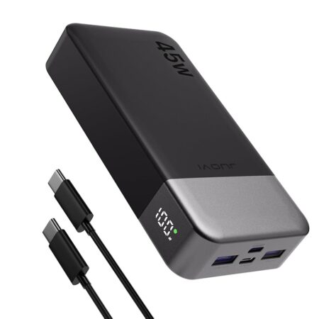 offerta a tempo: juovi power bank portatile j2621, batteria da 20000 mah — 28% da 39,99 € a 28,99 €