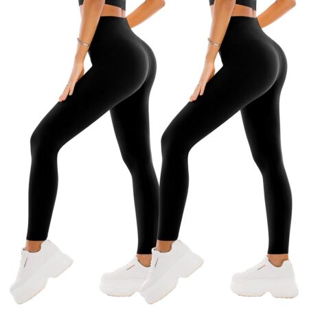 offerta a tempo: sinophant 2 confezione leggins sportivi donna a vita alta, pantaloni yoga controllo — 10% da 14,99 € a 13,53 €
