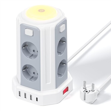 offerta a tempo: hub con 8 prese e 4 porte usb — 49% da 40,99 € a 20,99 €