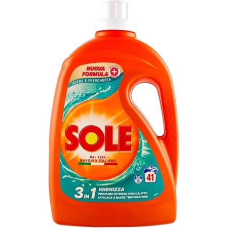 offerta a tempo: sole detersivo lavatrice igiene e freschezza 41 lavaggi — 42% da 6,49 € a 3,79 €