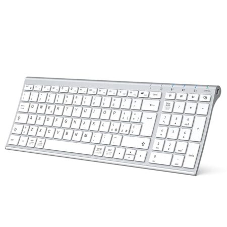 offerta a tempo: iclever tastiera bluetooth, tastiera ricaricabile multi dispositivo bluetooth 5.1con — 19% da 38,99 € a 31,67 €