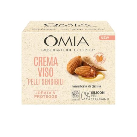 offerta a tempo: omia crema viso idratante alle mandorle di sicilia — 62% da 10,80 € a 4,09 €