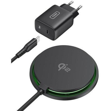 offerta a tempo: iniu caricatore wireless da 15w per iphone — 58% da 29,99 € a 12,53 €