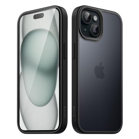 offerta a tempo: jetech cover opaca per iphone 15 6,1 pollici, protezione anticaduta antiurto di grado militare — 5% da 11,99 € a 11,39 €