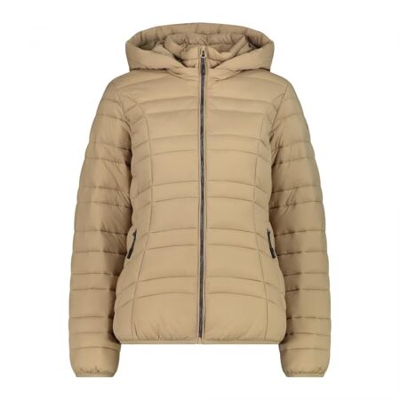 offerta a tempo: cmp giacca da donna in nylon con cappuccio removibile, sesamo — 32% da 119,95 € a 81,52 €