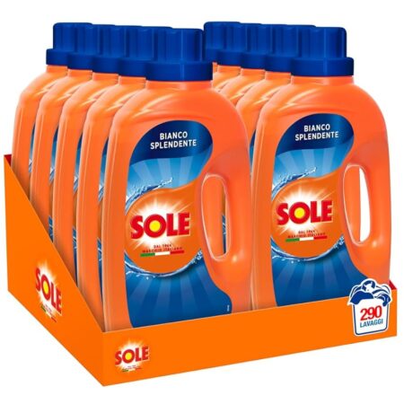 offerta a tempo: sole detersivo lavatrice bianco splendente 290 lavaggi — 45% da 44,99 € a 24,95 €