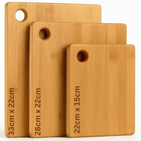 offerta a tempo: set di 3 taglieri il legno da cucina — 40% da 29,99 € a 17,99 €